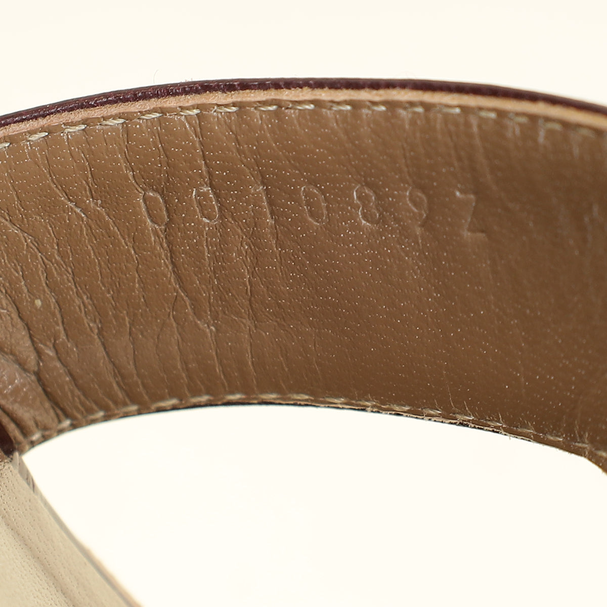 Hermes Bordeaux Shiny Alligator Oran Sandals 39-Hermes-THE CLOSET