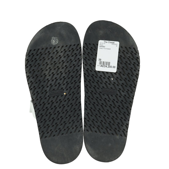 Load image into Gallery viewer, Hermes Blanc Chypre Sandal 39
