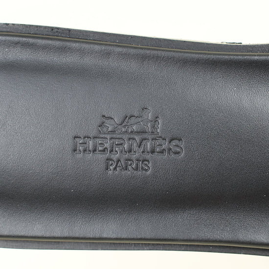 Hermes Rose Perle Oran Crystal Sandals 39