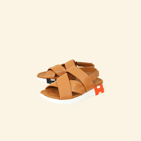 Hermes Gold Electric Sandals 39-Hermes-THE CLOSET