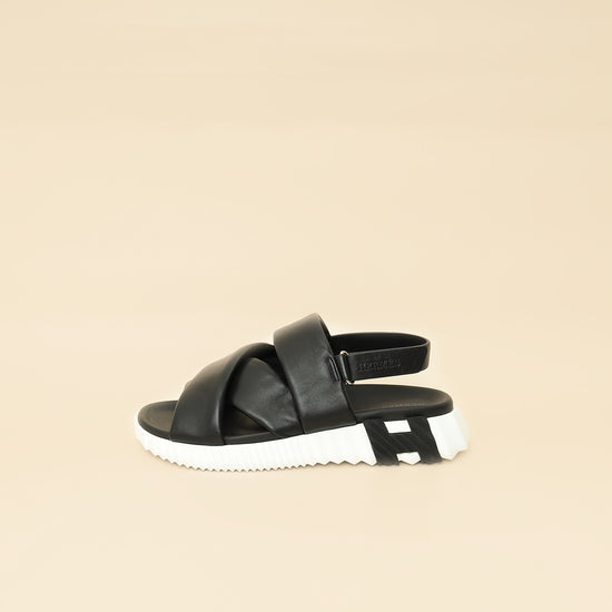 Hermes Black Electric Sandals 39-Hermes-THE CLOSET
