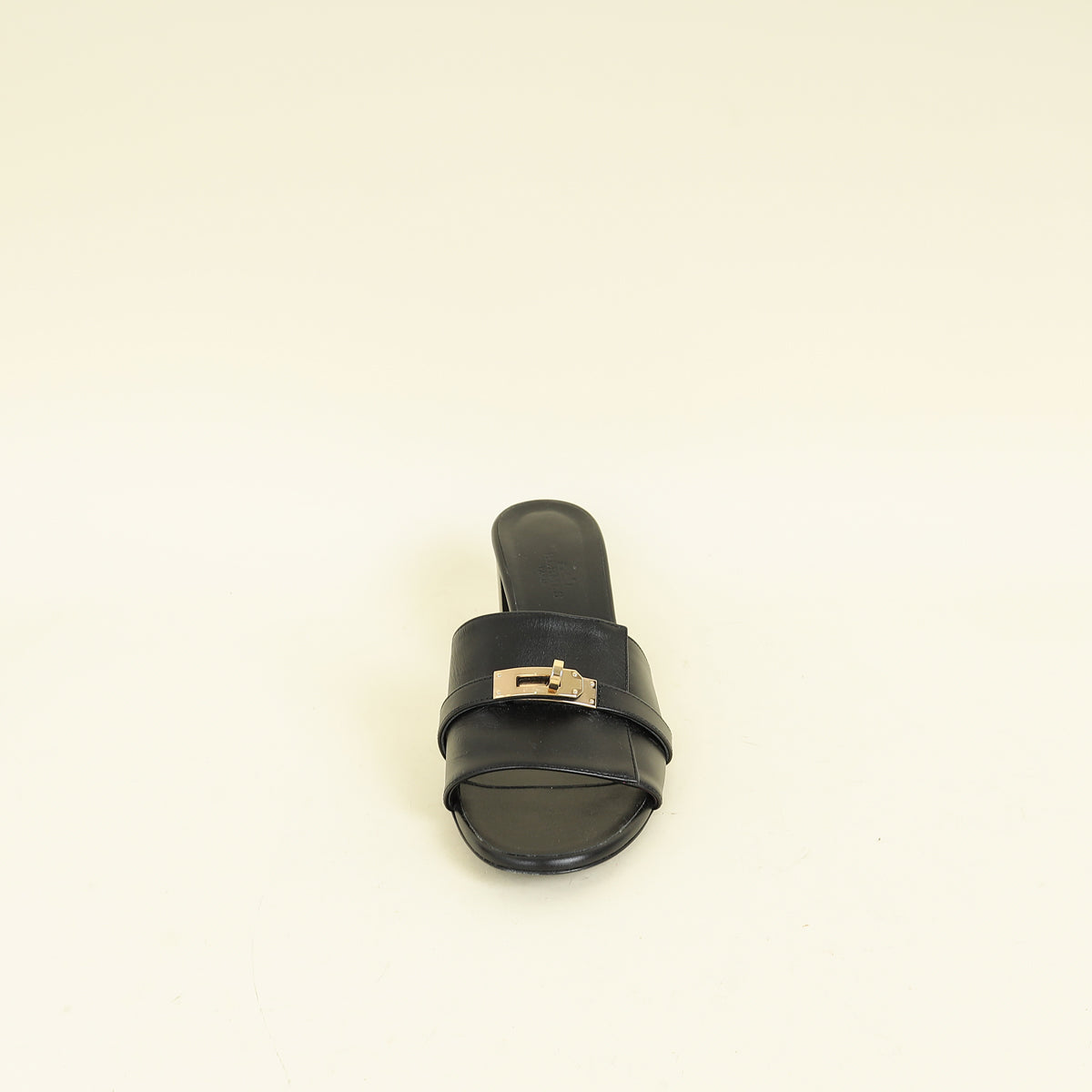 Hermes Noir Gigi 50 Sandal 39
