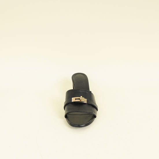 Hermes Noir Gigi 50 Sandal 39