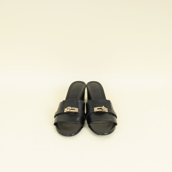 Hermes Noir Gigi 50 Sandal 39