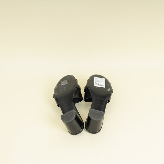 Hermes Noir Gigi 50 Sandal 39