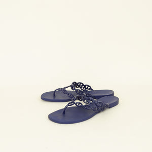 Hermes Violet Iris Island Sandal 39