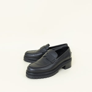 Hermes Black Ivy Loafers 39
