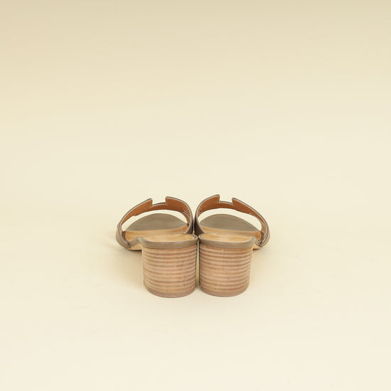 Hermes Gris Oasis Sandals 39