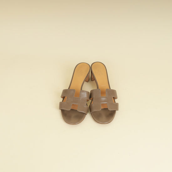 Hermes Gris Oasis Sandals 39