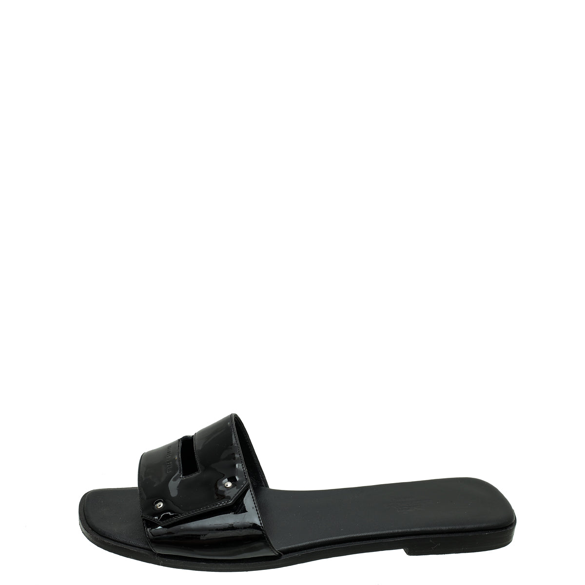 Hermes Noir View Slide Sandals 39