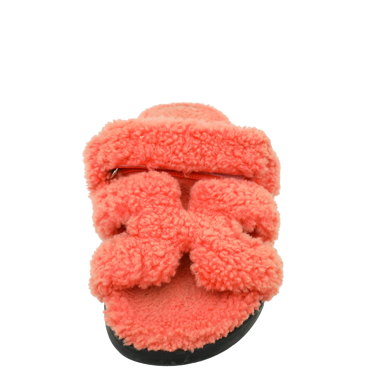 Hermes Rose Du Désert Woolskin Chypre Sandal 39-Hermes-THE CLOSET
