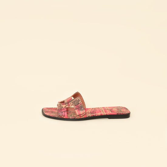 Hermes RoNoir "Brides de Gala en Desordre" Print Oran Sandals 40.5-Hermes-THE CLOSET