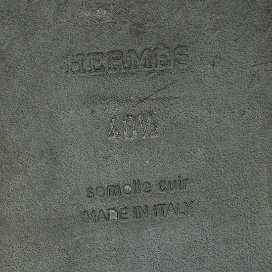 Hermes RoNoir "Brides de Gala en Desordre" Print Oran Sandals 40.5-Hermes-THE CLOSET