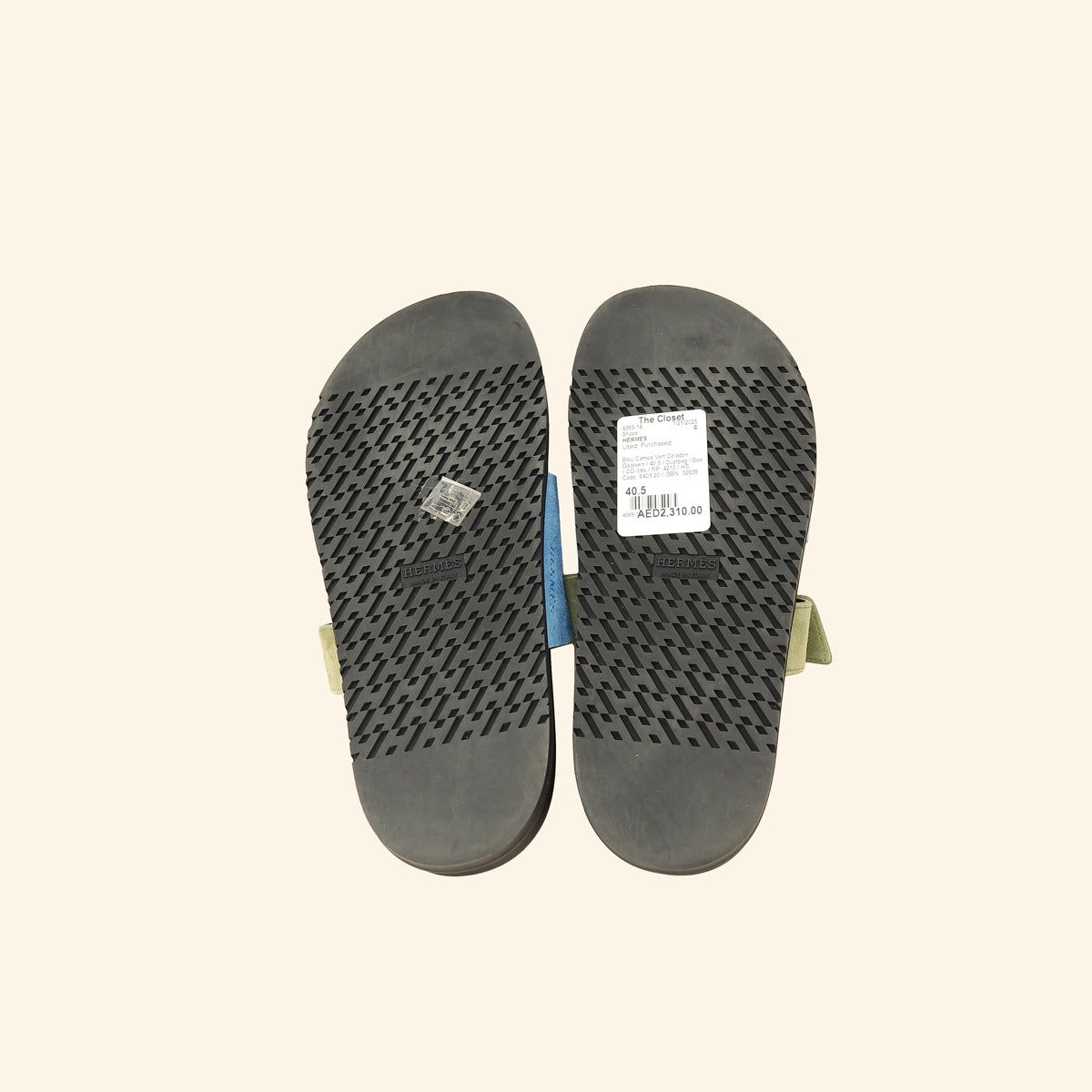 Hermes Bicolor Chypre Suede Sandals 40.5-Hermes-THE CLOSET