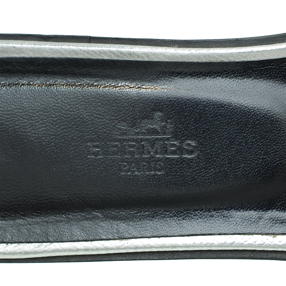 Hermes Gris Argenté Oran Sandal 40.5