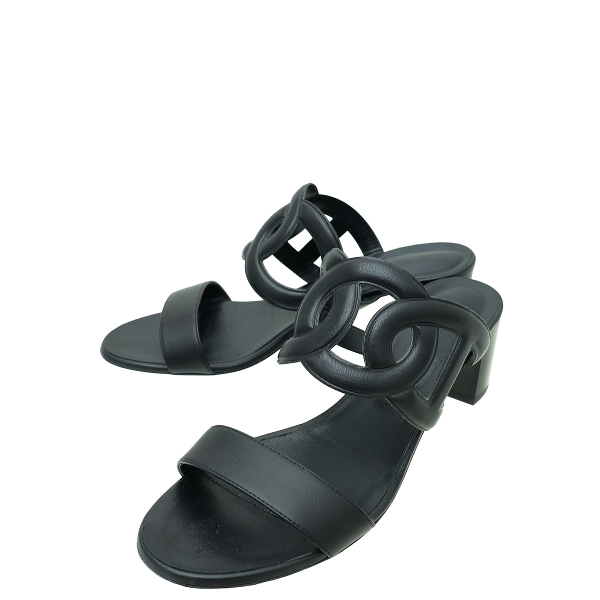 Hermes Noir Bikini Sandal 40.5-Hermes-THE CLOSET