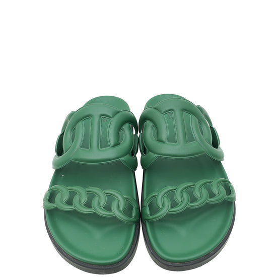 Hermes Vert Cactus Extra Sandal 40