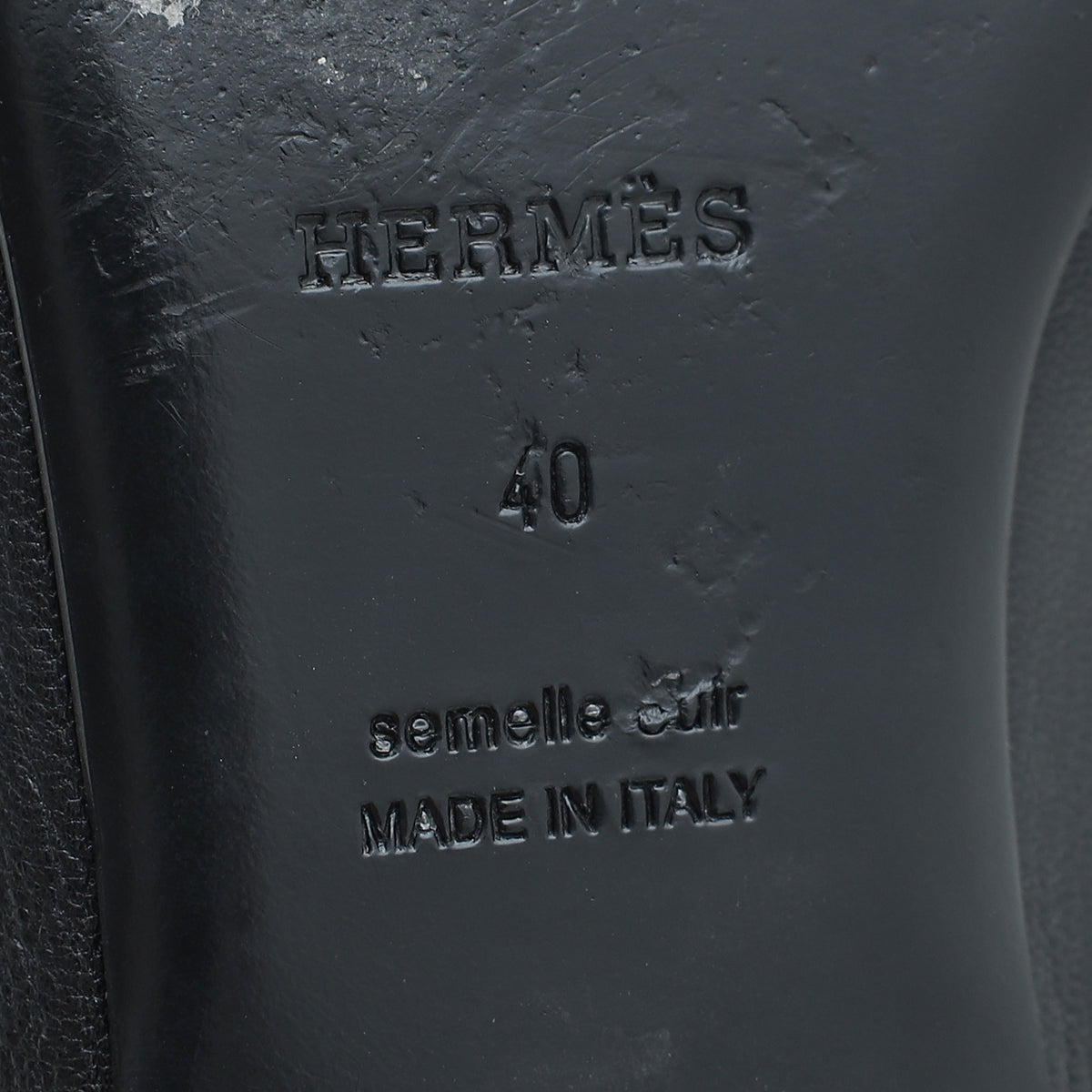 Hermes Noir Groupie Mule 40