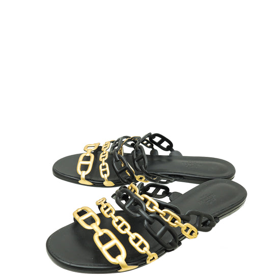 HERMES Nappa Thalassa 90 Sandals 37.5 White Naturel 675420 | FASHIONPHILE
