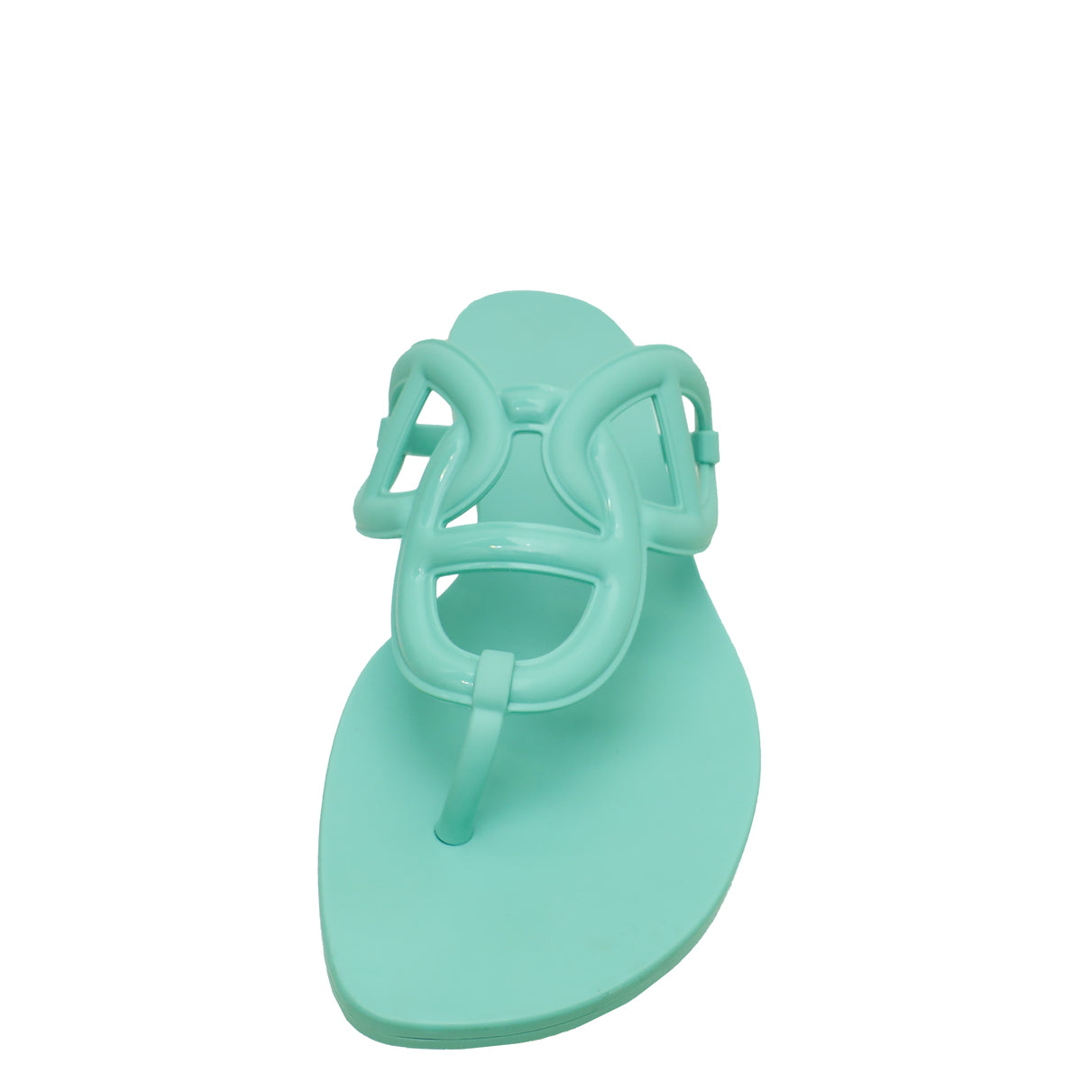 Hermes Vert Embrun Egerie Rubber Sandal 40-Hermes-THE CLOSET