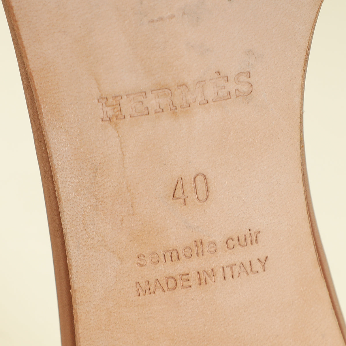 Hermes Gold Oasis Sandal 40