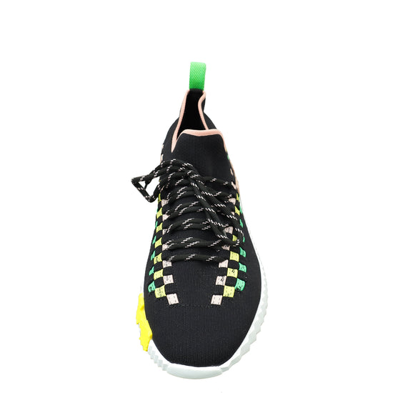 Hermes Noir Multicolor Flex Slip-On Braided Bolduc Detail Sneaker 40