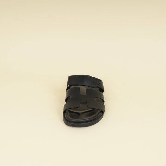 Hermes Black Chypre Sandals 40-Hermes-THE CLOSET