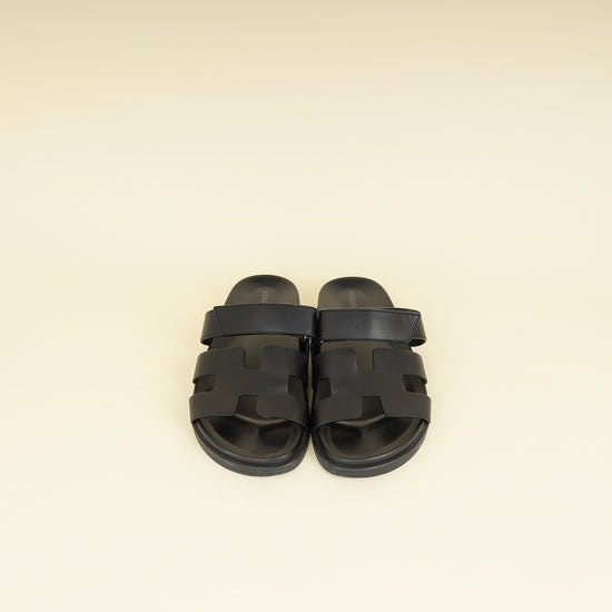 Hermes Black Chypre Sandals 40-Hermes-THE CLOSET