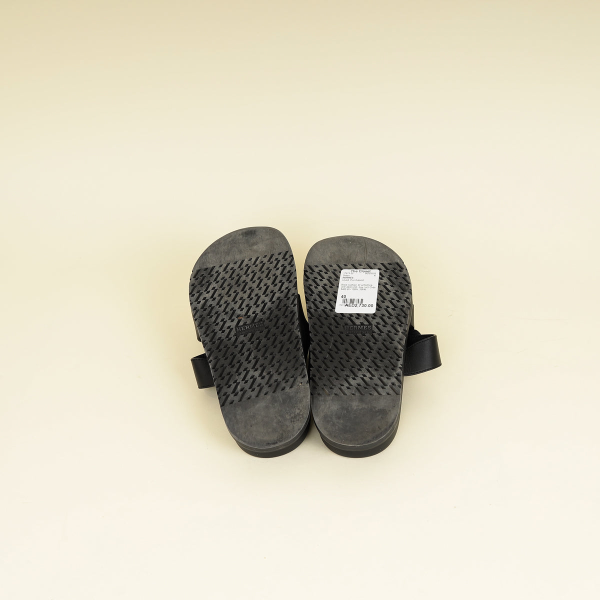 Hermes Black Chypre Sandals 40-Hermes-THE CLOSET