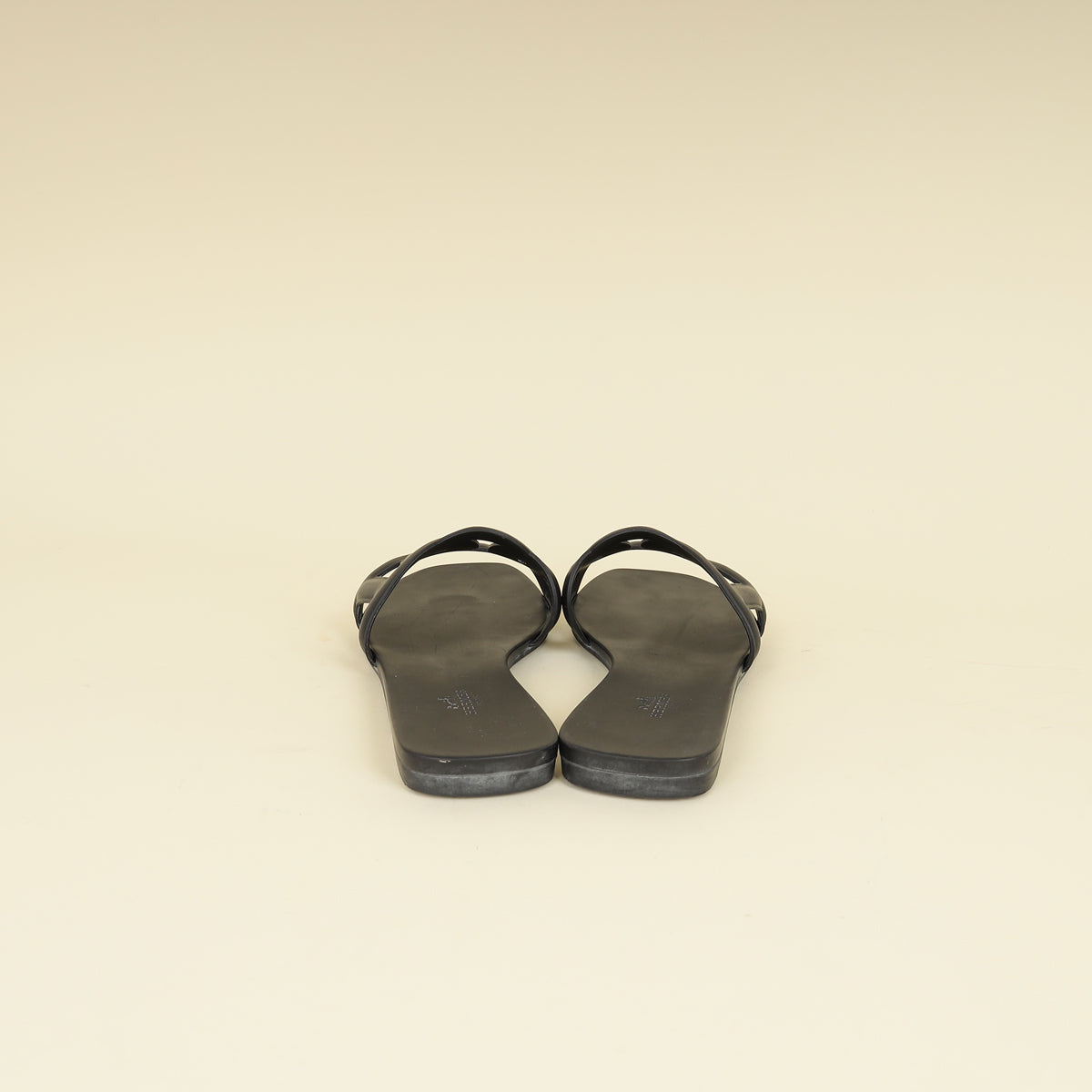 Hermes Black Aloha Sandals 40-Hermes-THE CLOSET