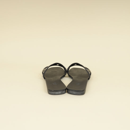 Hermes Black Aloha Sandals 40-Hermes-THE CLOSET