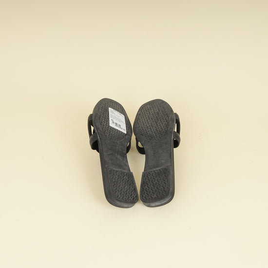 Hermes Black Aloha Sandals 40-Hermes-THE CLOSET