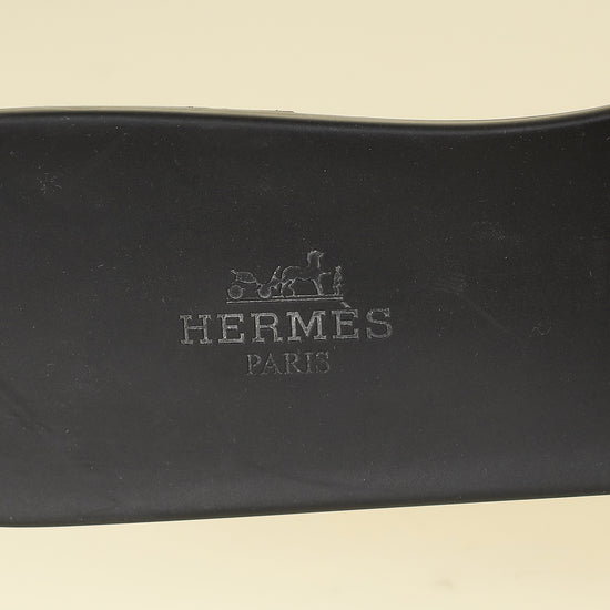 Hermes Black Aloha Sandals 40-Hermes-THE CLOSET