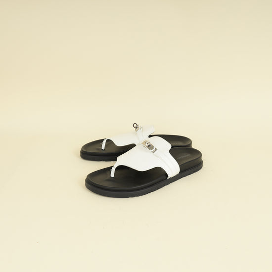 Hermes Blanc Empire Sandal 40