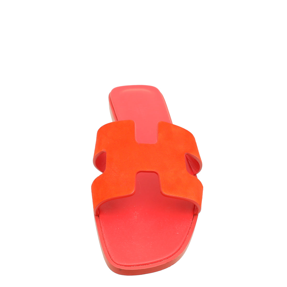 Hermes Orange Corail Suede Goatskin Oran Sandal 40-Hermes-THE CLOSET