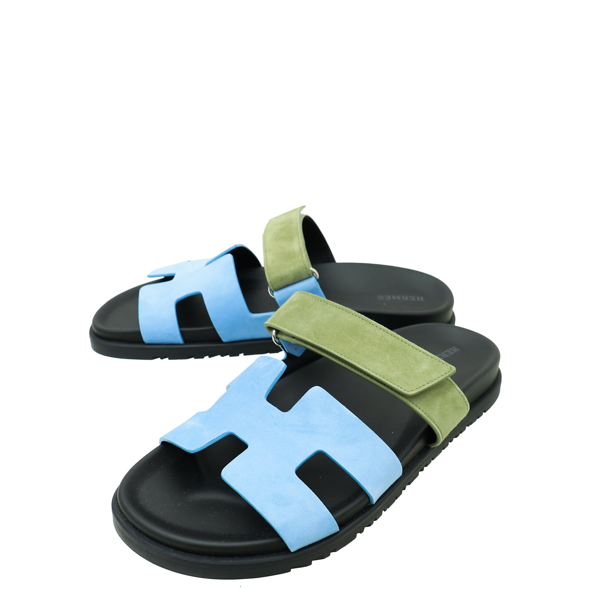 Hermes Bicolor Suede Goatskin Chypre Sandal 40-Hermes-THE CLOSET