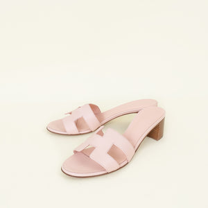 Hermes Rose Porcelaine Oasis Sandal 40