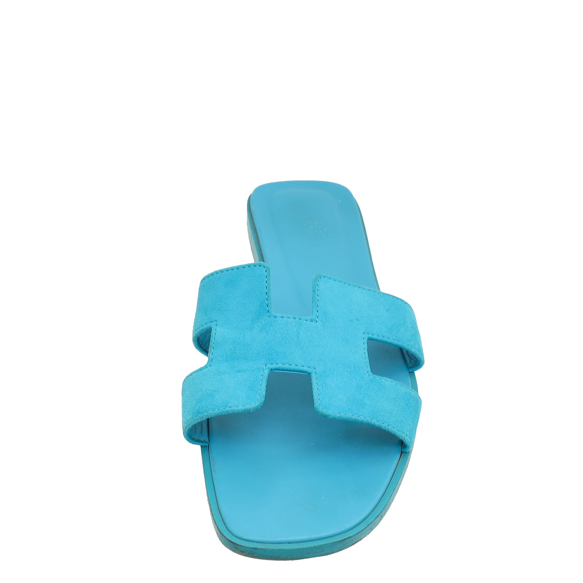 Hermes Bleu Vif Suede Oran Sandals 40-Hermes-THE CLOSET