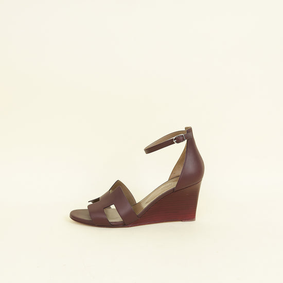 Hermes Bordeaux Legend Sandal 40
