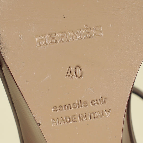 Hermes Bordeaux Legend Sandal 40