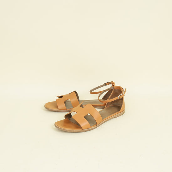 Hermes Naturel Santorini Sandals 40