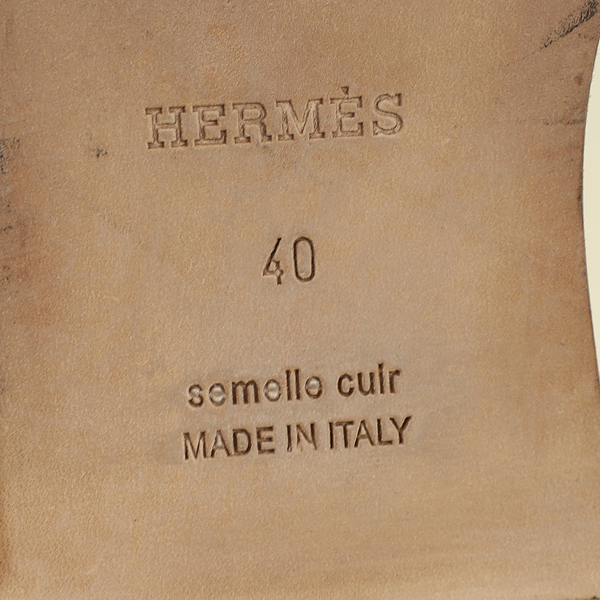 Hermes Naturel Santorini Sandals 40