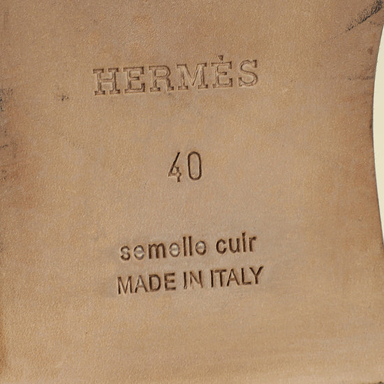 Hermes Naturel Santorini Sandals 40