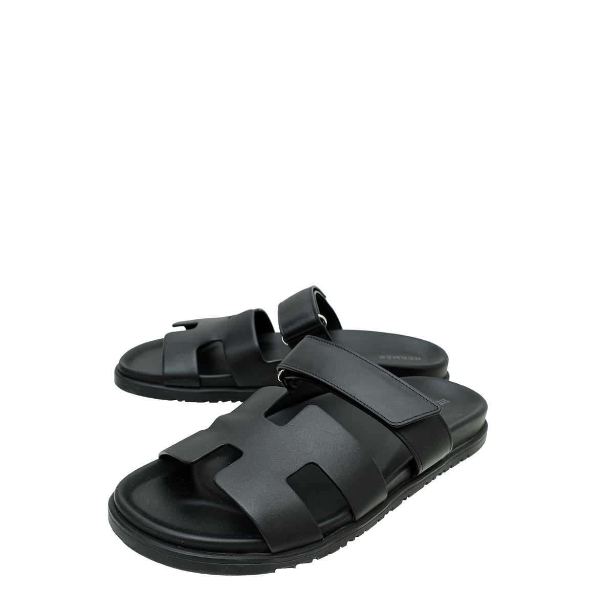 Hermes Black Chypre Sandals 41.5-Hermes-THE CLOSET