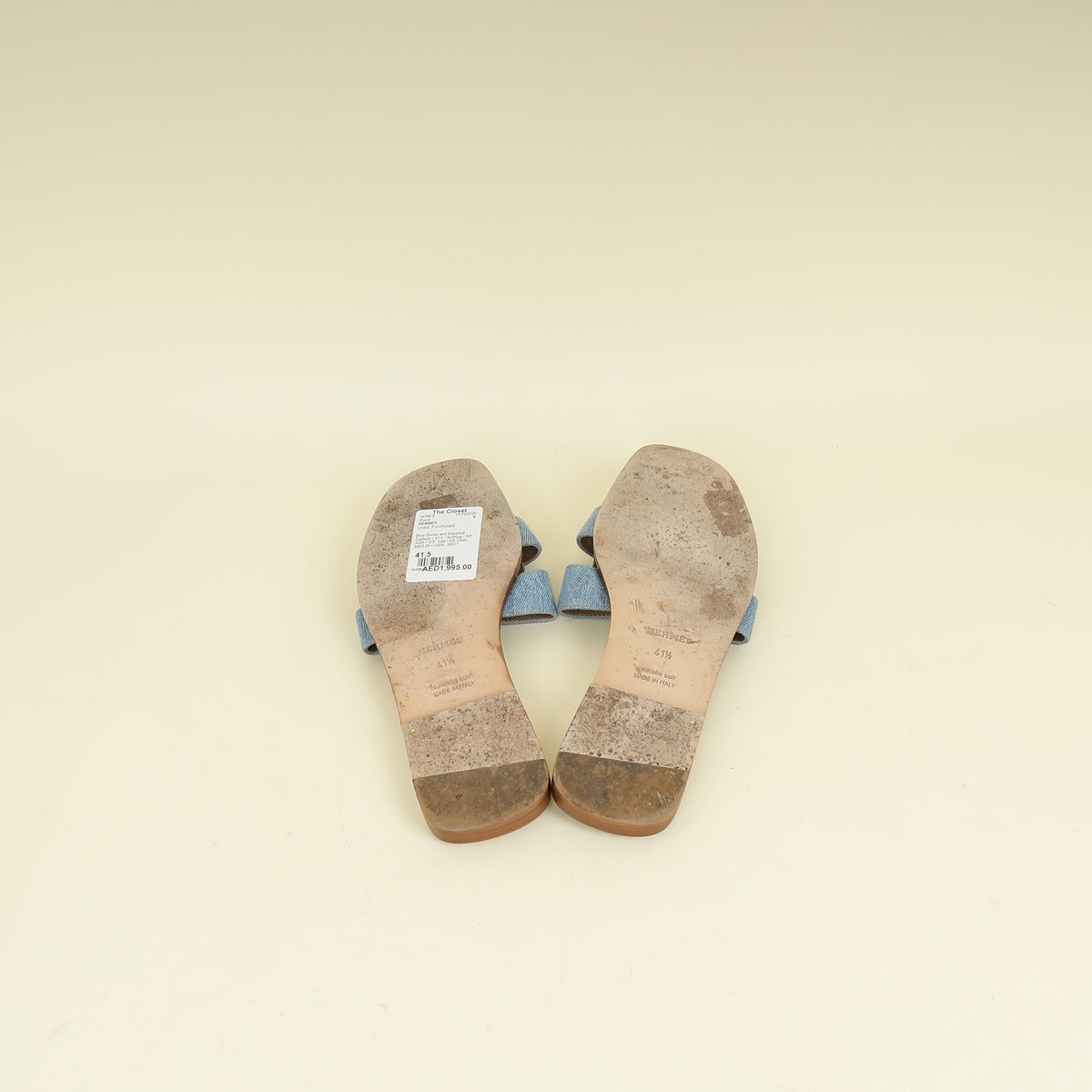 Hermes Bicolor Oran Sandal 41.5