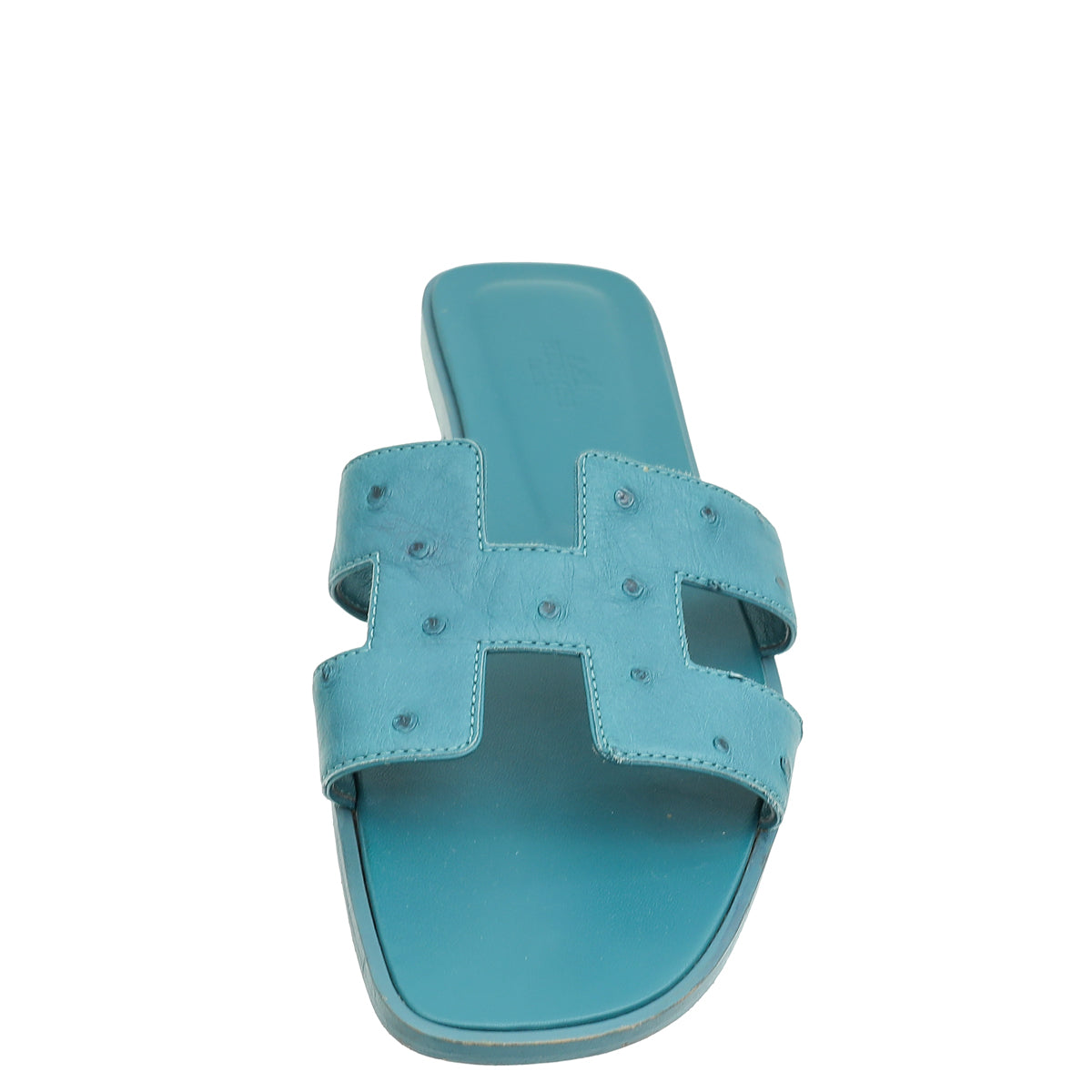 Hermes Bleu Vif Oran Ostrich Sandal 41-Hermes-THE CLOSET