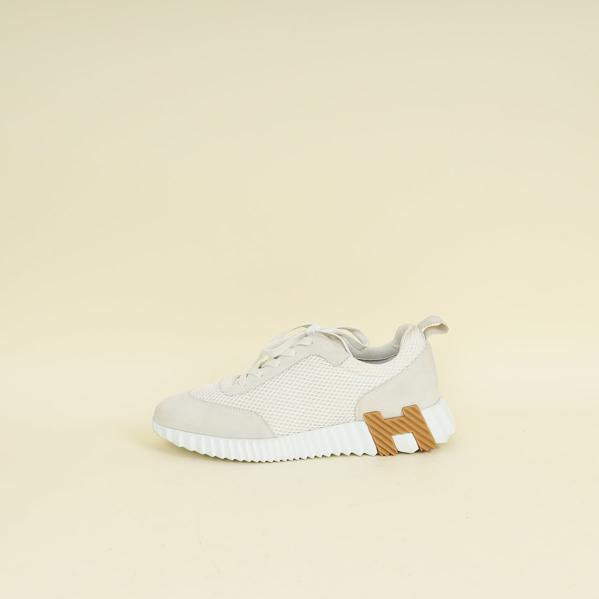 Hermes Blanc Bouncing Sneaker 41