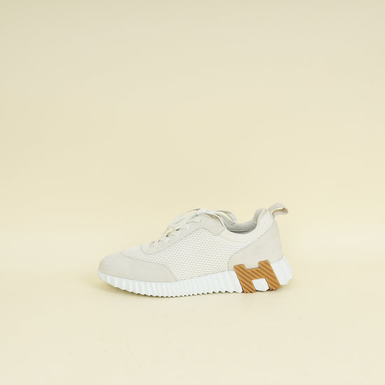 Hermes Blanc Bouncing Sneaker 41