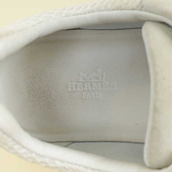 Hermes Blanc Bouncing Sneaker 41