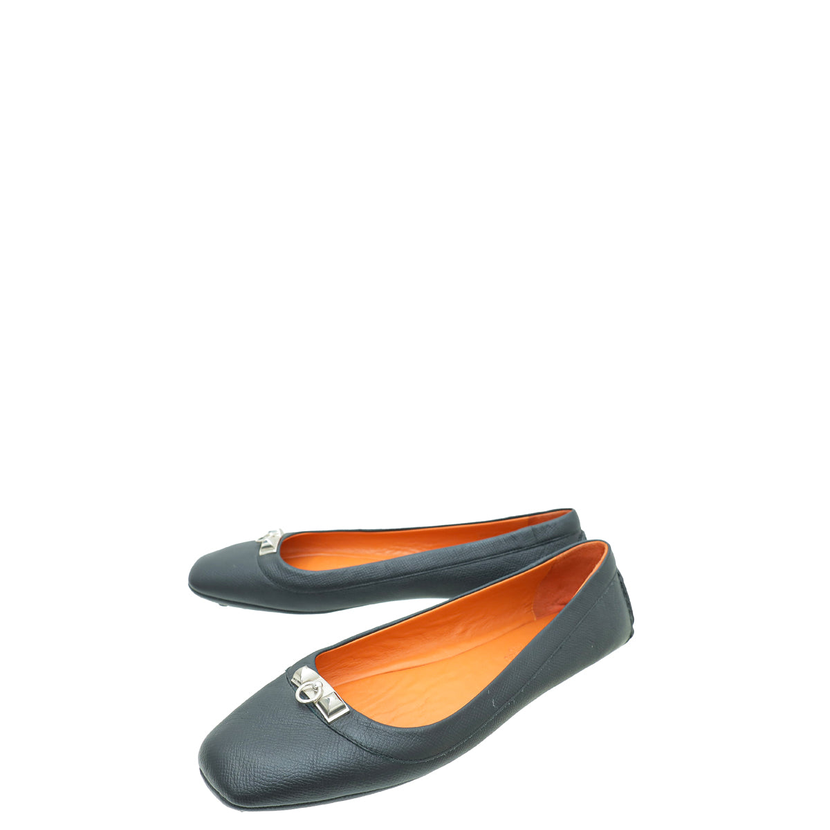 Hermes Noir Liberty Ballerina Flats 41-Hermes-THE CLOSET